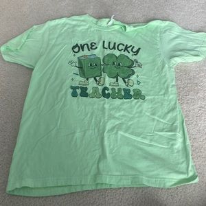 One Lucky Teacher Tee Large